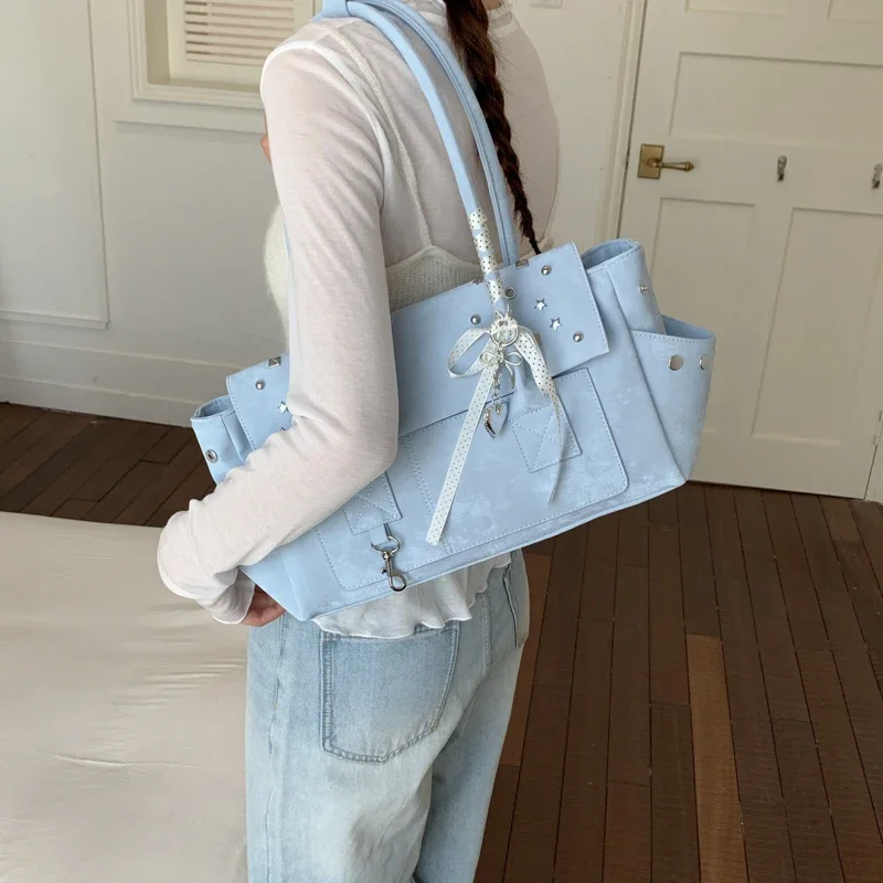 Damen PU-Leder Nieten-Stern-Handtasche: Süße, coole Nischen-Ästhetik für den Alltag – Umhängetasche und Shopper 2026 – Neue Handtaschen und Geldbörsen – Detail 6