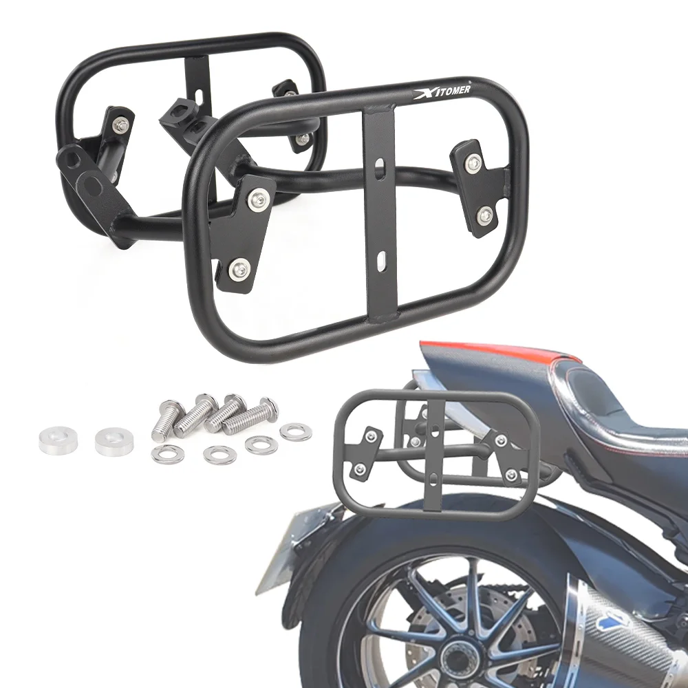 

Motorcycle Side Luggage Racks Saddlebag Support Bar Mount Bracket Diavel 1200 2011 2012 2013 2014 2015 2016 2017 2018 For Ducati