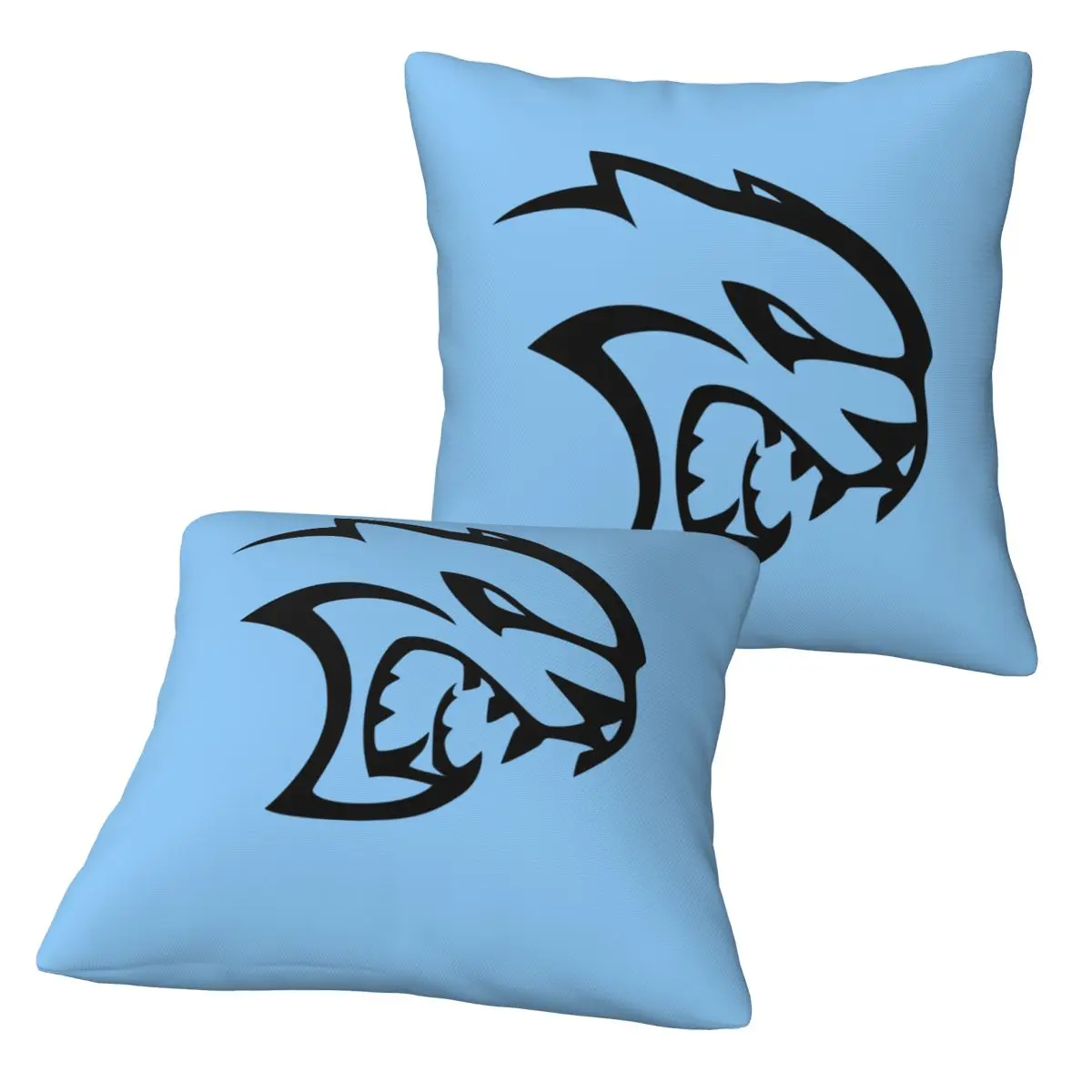 SRT Hellcat Demon Dodge Challenger Car Racing 2 pcs Square Pillowcase Pillow Cover Cushion Comfort Throw Pillow for Home Bedroom