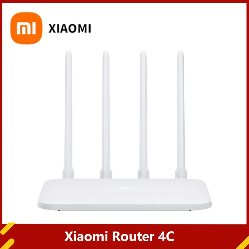 Original Xiaomi Mi WIFI Router 4C Roteador APP Control 64 RAM 802.11 b/g/n 2.4G 300Mbps 4 Antennas Wireless Routers Repeater