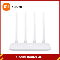 Original Xiaomi Mi WIFI Router 4C Roteador APP Control 64 RAM 802.11 b/g/n 2.4G 300Mbps 4 Antennas Wireless Routers Repeater