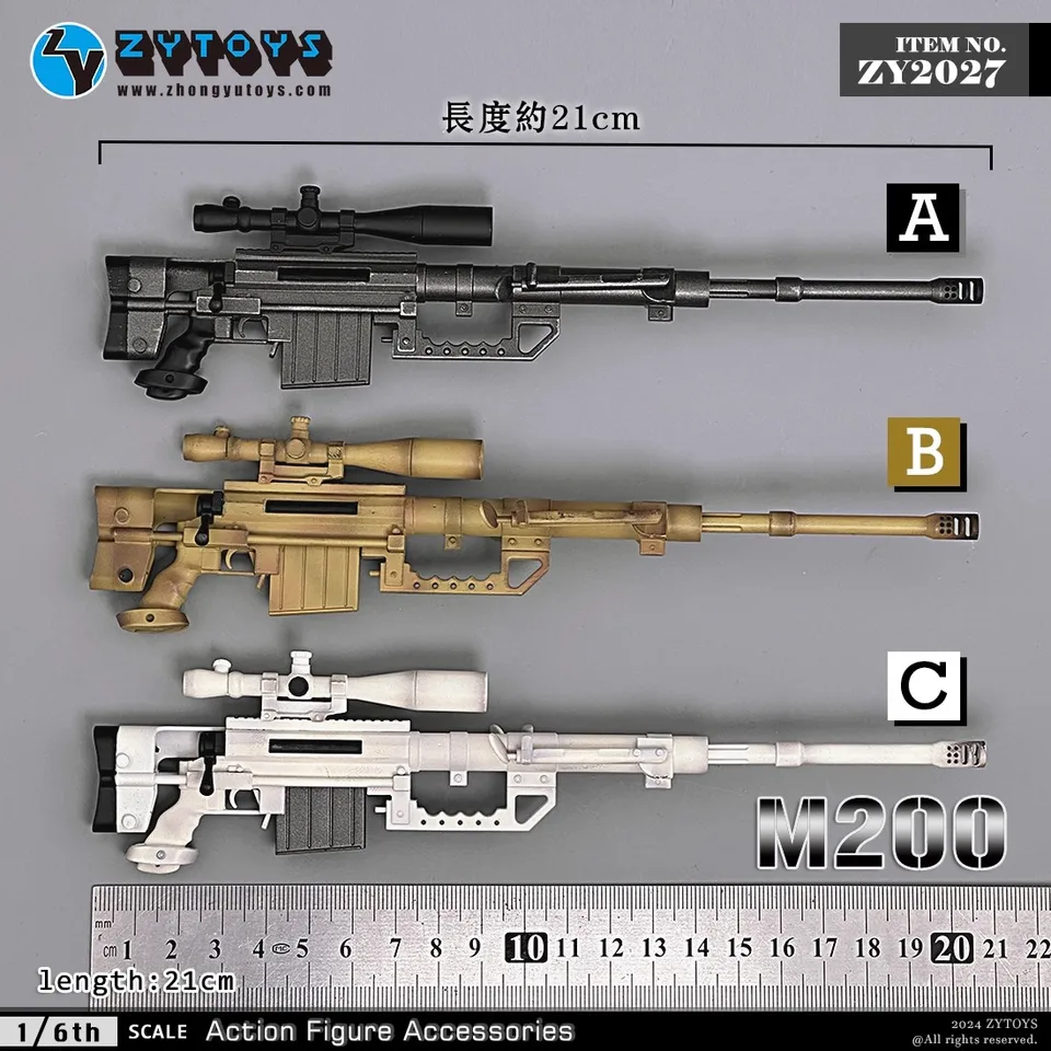 ZYTOYS ZY2027 1/6 Soldier Accessories Plastic M200 Sniper Rifle