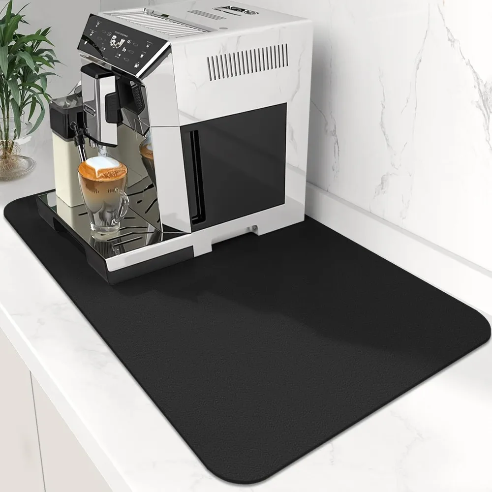 

Super Absorbent Dishcloth Drain Mat, Coffee Bar Accessory, Large Kitchen Countertop Drain Mat