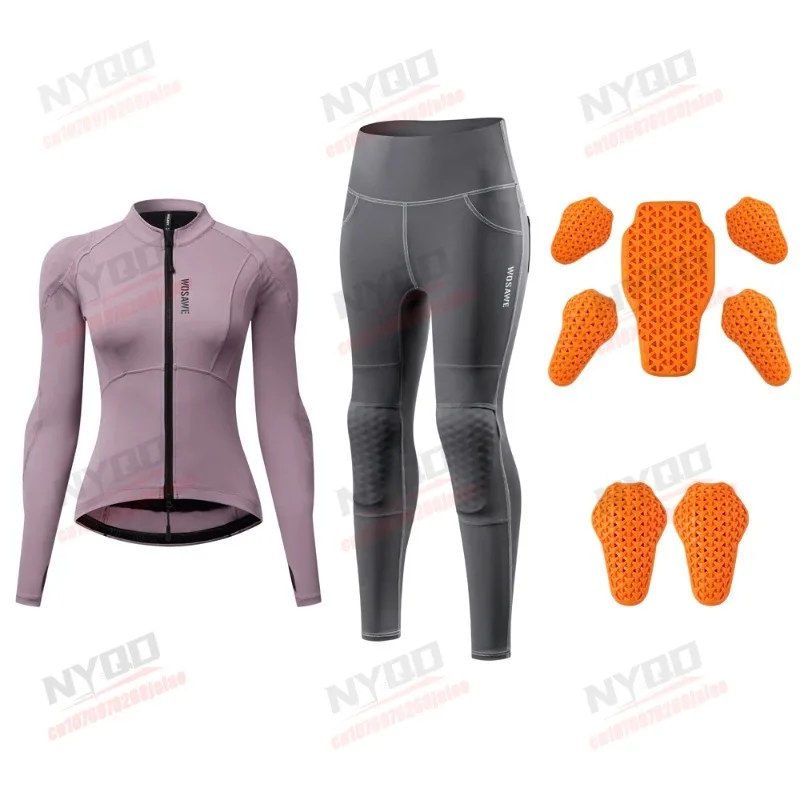 

Motorcycle Soft Armor Riding Jacket Full Body Protection Women's Summer Off-road Racing Pants Set CE Certification