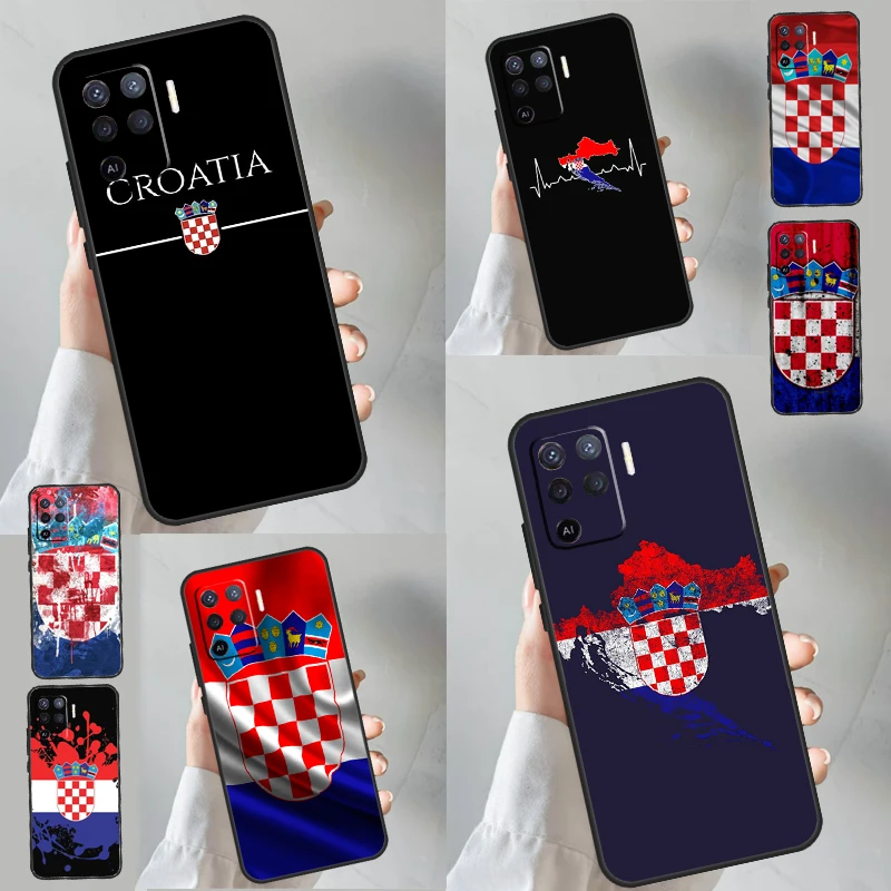 Croatia Coat Of Arms Flag For OPPO A53 A5 A9 2020 A96 A76 A16 A54 A74 A94 A58 A78 A98 A52 A72 A15 A17 A57 A77 A79 Case