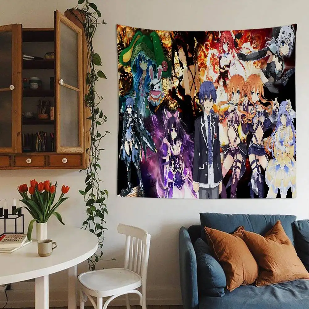 Cartoon D-Date A Live Anime Wandteppich Home Dekoration Hippie Bohemian Dekoration Wahrsagerei Home Decor