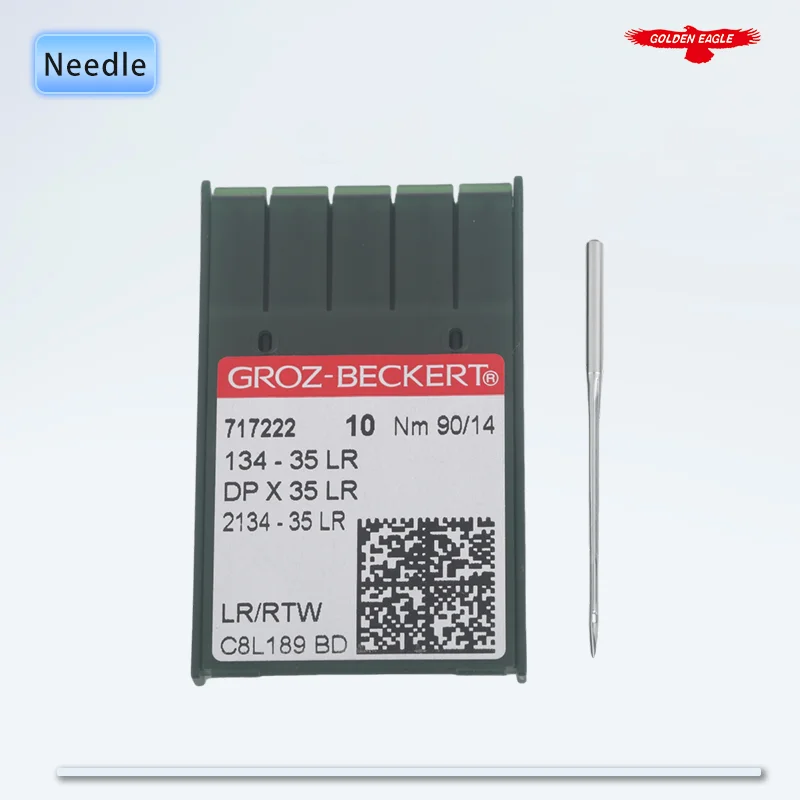 50 PCS DPX35 LR (134-35 LR) Groz-Beckert Leather Sewing Machine Needles For Industrial Walking Foot Sewing Machines 2134-35 LR - view 4