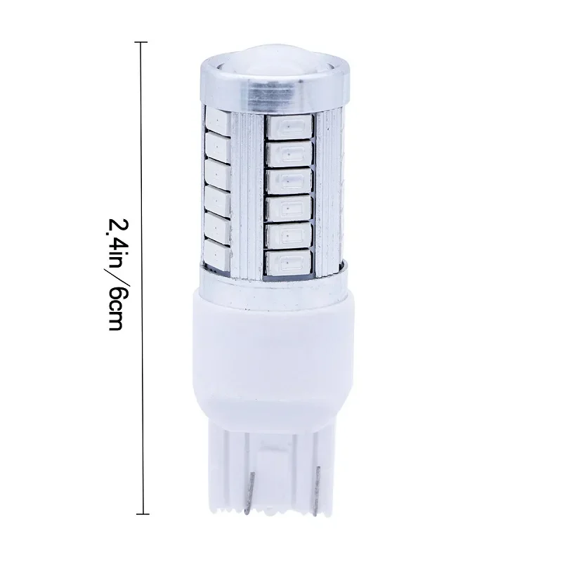 2PCS T20 7443 LED Blue White Auto Reverse Lamps W21W WY21W 33 SMD 5730 5630 LED Car Blue Turn Signal Bulb Brake Light 12V