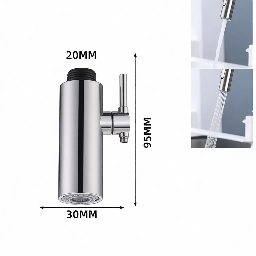 Bidet Basin Faucet Replacement Head Kitchen Sink Pull Out Sprayer Nozzle Adjustable Splash Resistant Tap Repair Part Modern Tool