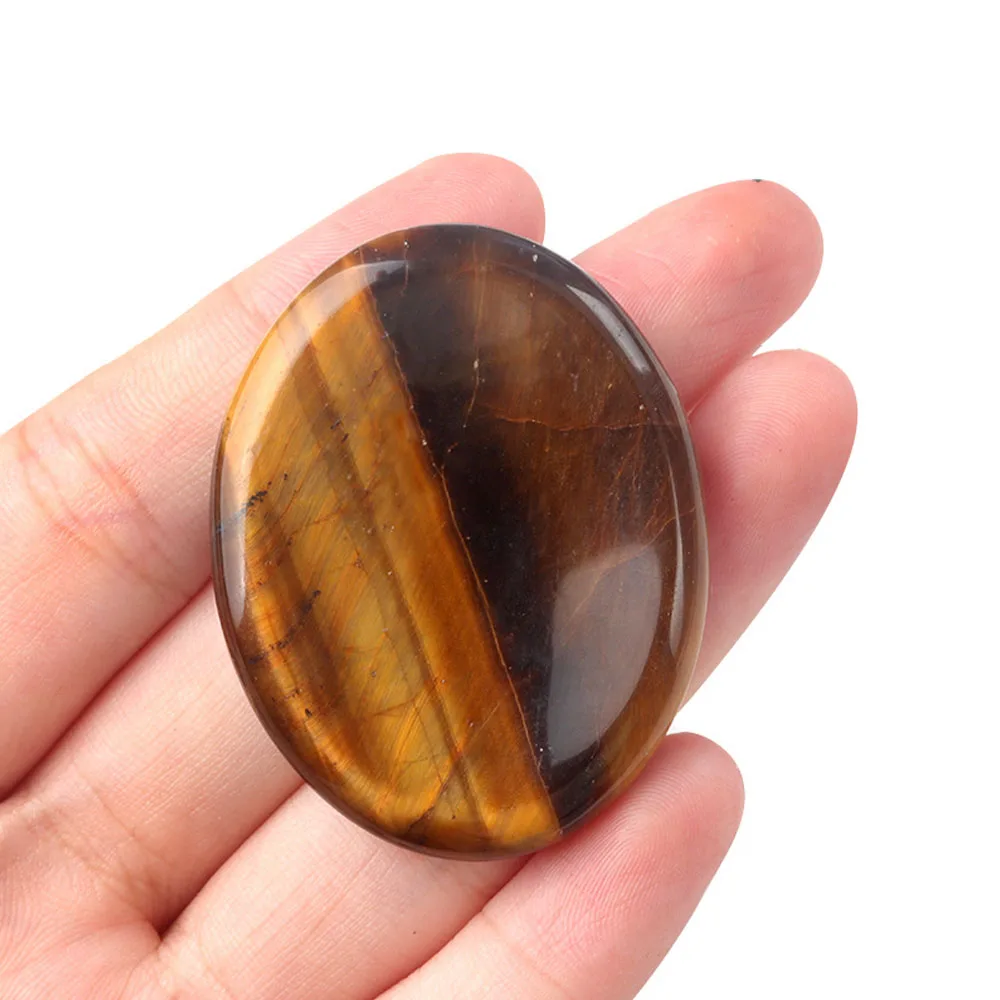 1pc 45x35mm Ovale Zorgsteen Natuurlijke Kristal Amethisten Agaat Massage Punaise Steen Vergeeten Steen Sieraden Accessoires geschenken