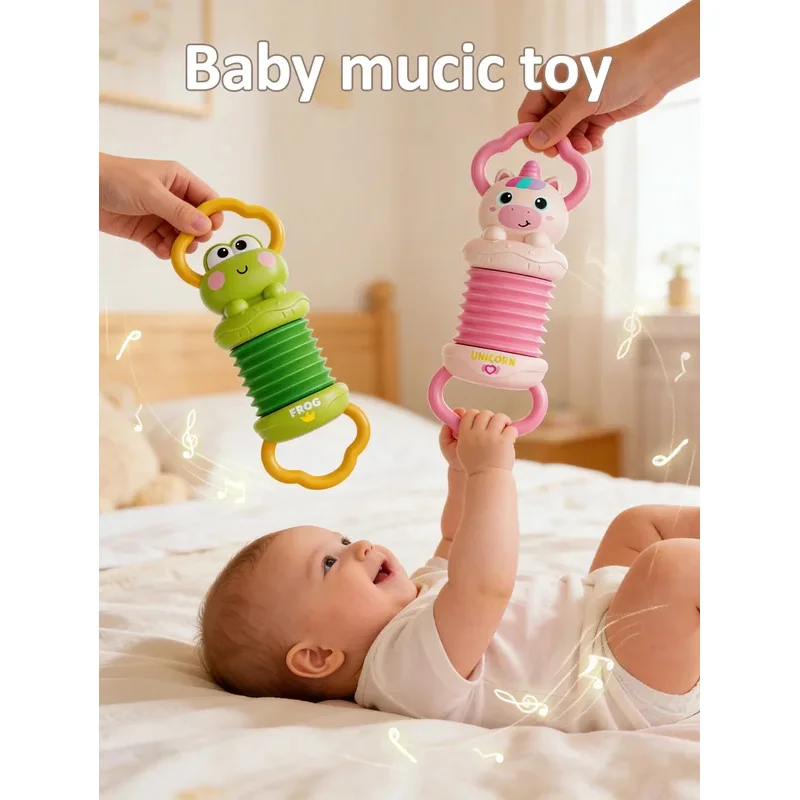 Baby-Akkordeon-Spielzeug Einhorn Musikinstrument Frühpädagogisches Sensorik-Spielzeug für Kleinkinder Interaktives Handspielzeug Geburtstagsgeschenk