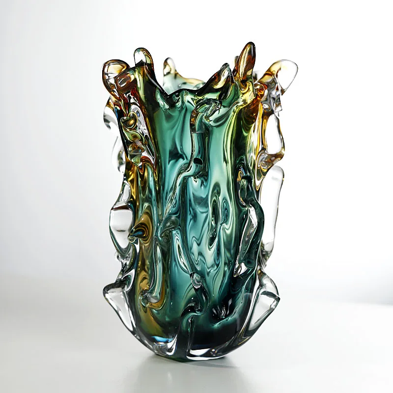 

Light luxury art handmade glazed vase creative ornament living room entrance dining table flower arrangement home decoration
