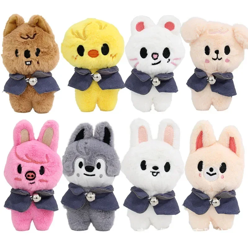 12cm kpop dos desenhos animados animais de pelúcia plushies ficar boneca de pelúcia brinquedos straykids jyp fãs leeknow hyunjin chaveiro pingente presente