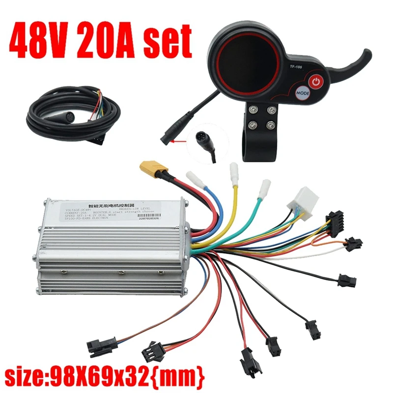 

48V 20A Electric Scooter Controller Dashboard Kit with TF-100 Display Scooter for Electric Scooter Parts [JQ-EN&RS]