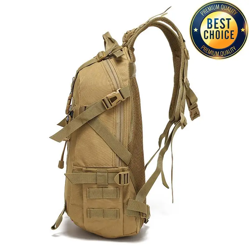 40L Tactical Reflective Backpack Outdoor Molle Camouflage Rucksack  Assault Bag Hiking Camping Hunting Travel Riding Knapsack