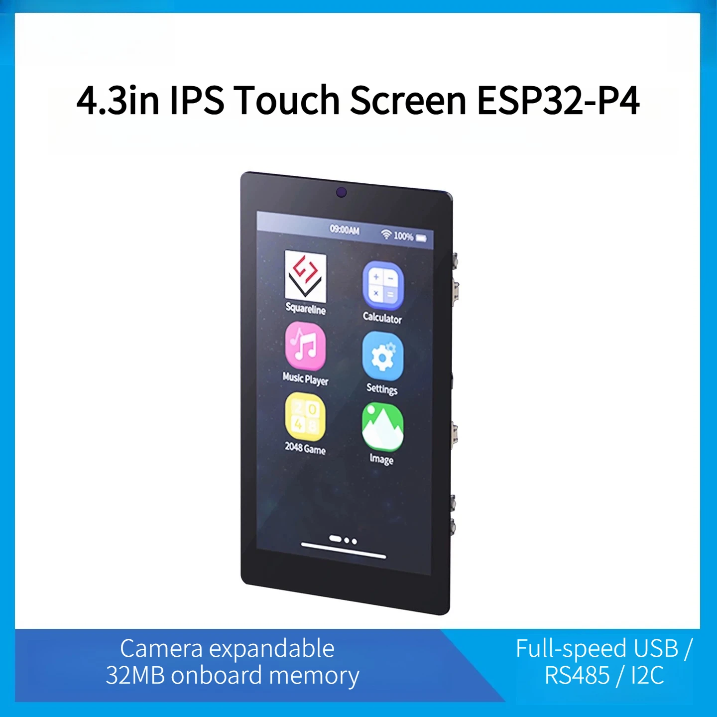 ESP32 P4 ESP32-C6 4.3in IPS Cap Touch Display Board WiFi Bluetooth for Network Control GUI Dev