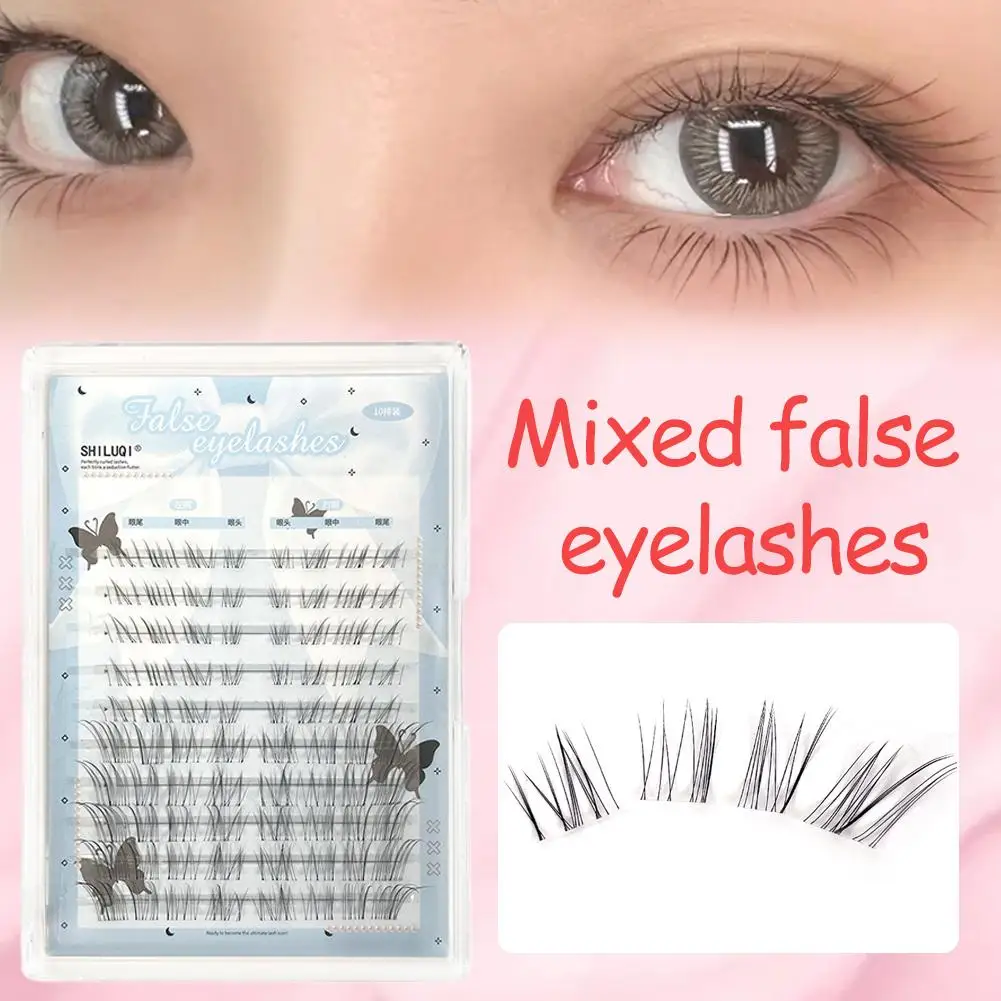 Pas de colle nécessaire mixte faux cils outil naturel individuel Extension des yeux maquillage Volume cils Curl bricolage B9P3