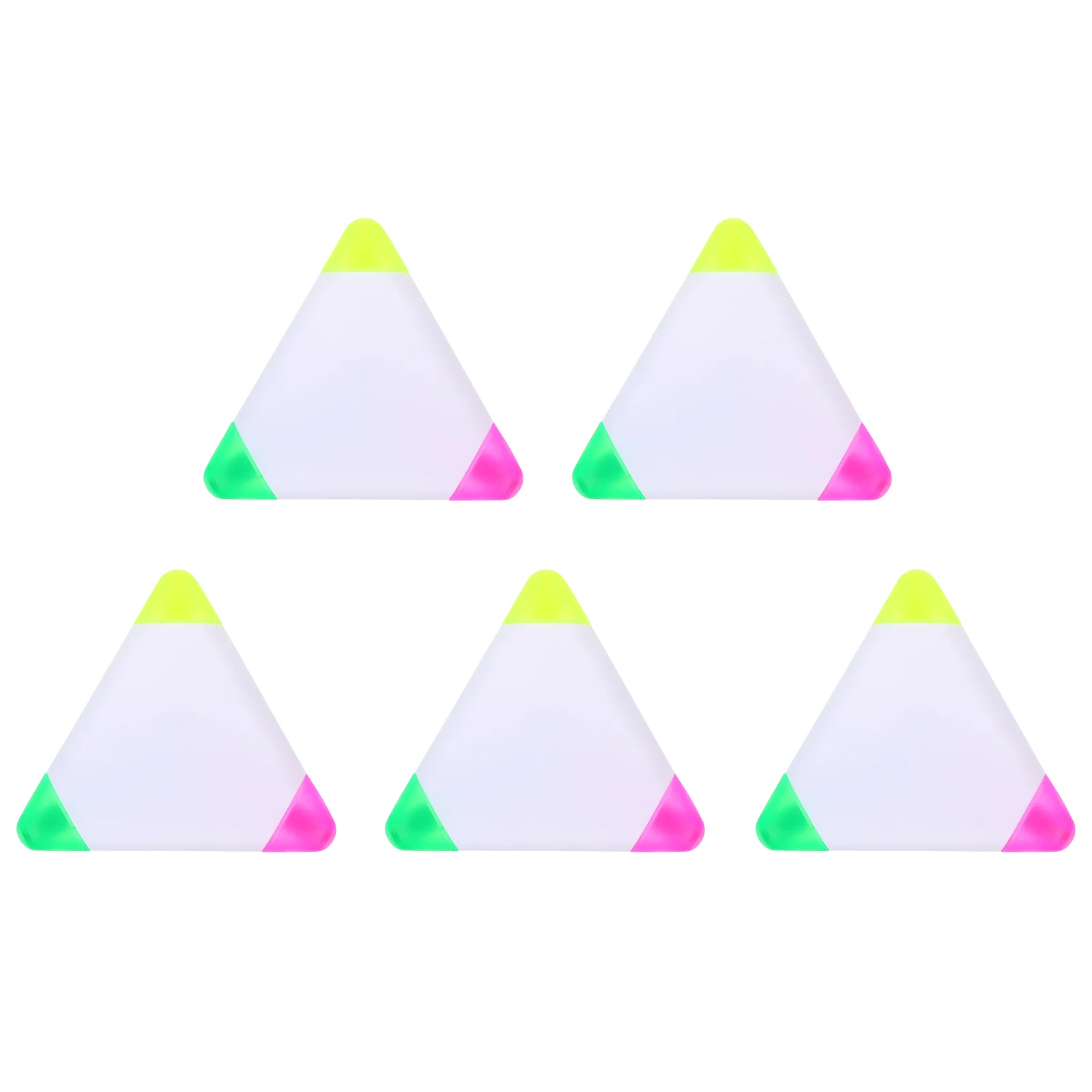 

5 Pcs Triangle Highlighter Highlighters Marker Pen Marking Markers Writing Supplies Color Maker Fluorescence 3-in-1