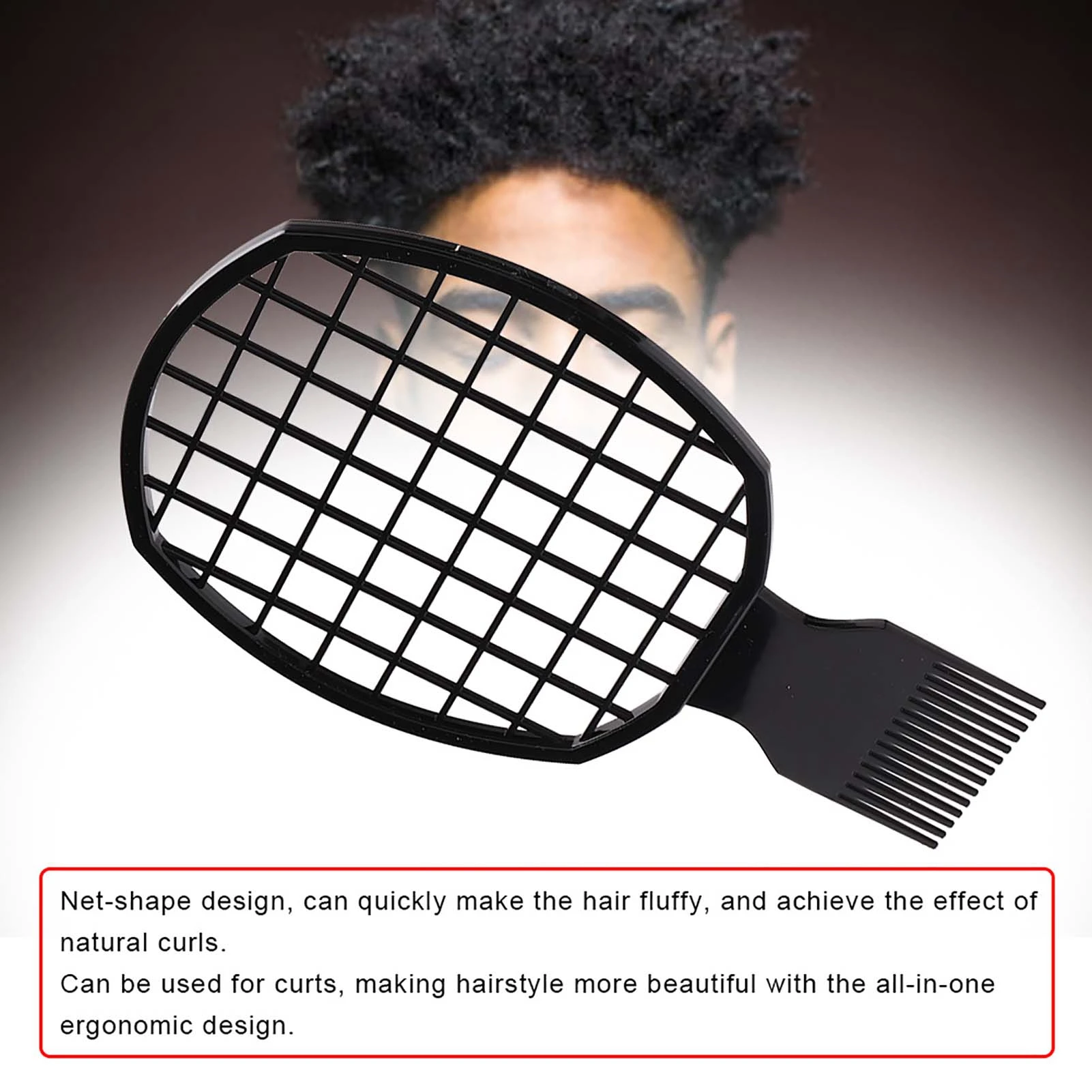 Men Afro Curly Hair Comb Dreadlocks Tin Foil Hot Perm Comb Hairdressing Tool Double Ended Twist Pick Comb Hair Styling Tools
