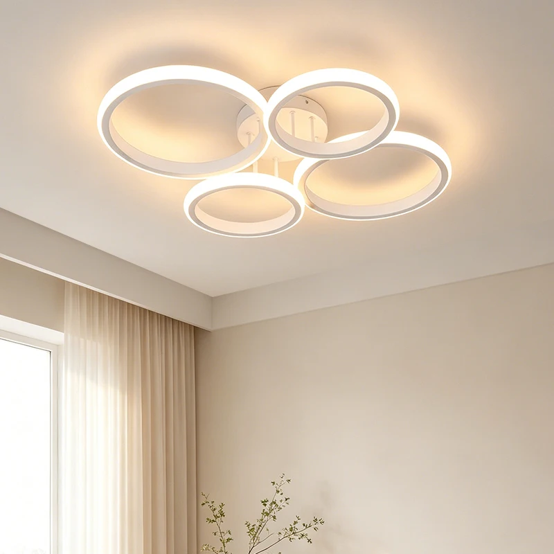 LED Ceiling Lights 48w Modern Chandelier Three Colors Lamp Minimalist Lamps For Bedroom Light Surface Installation Dining Room