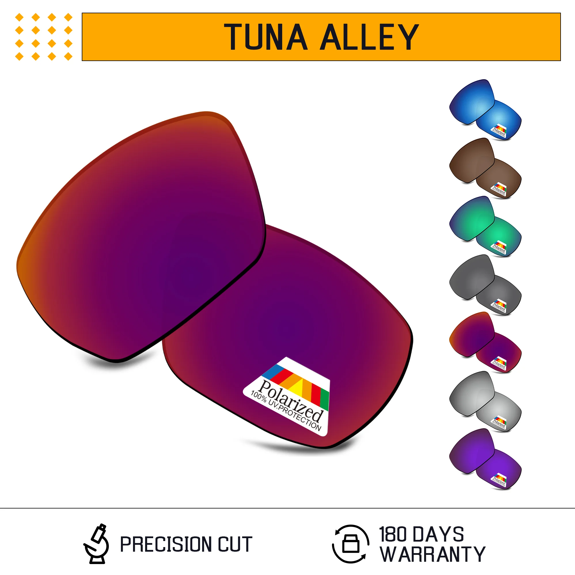 

Rarayvix Polarized Replacement Lenses UV400 Protective Compatible with Costa Del Mar Tuna Alley Sunglasses