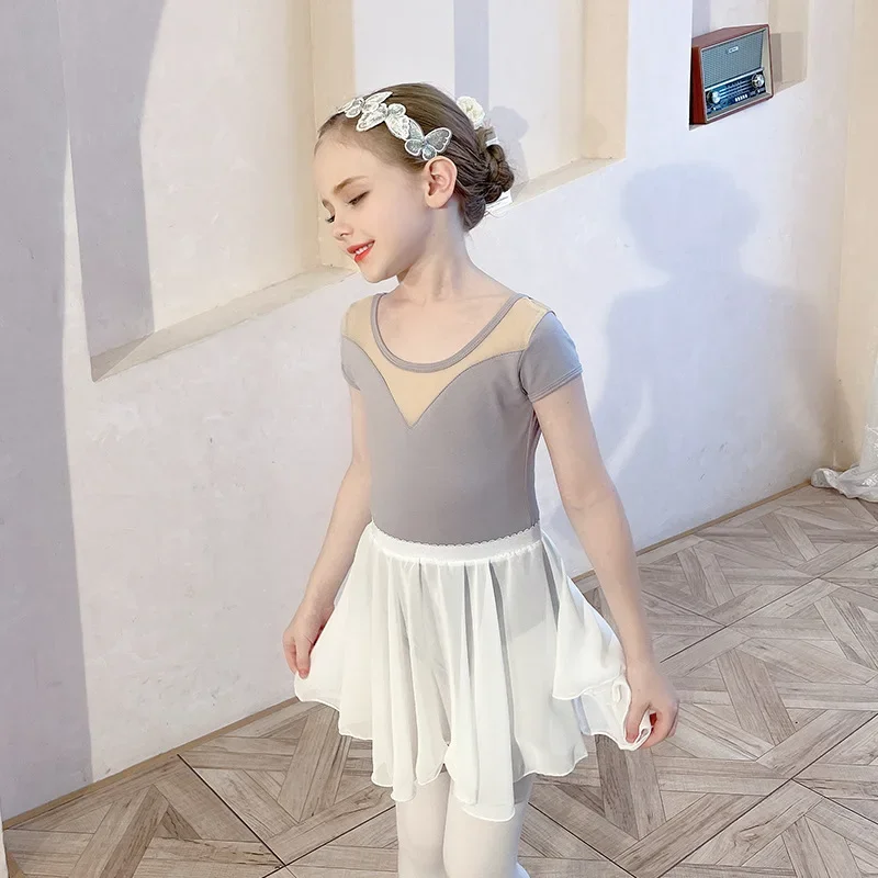 Professional Ballet Skirts Girls Dance Skirt White Black Chiffon Skirts Women Elastic Waist Short Skirt for Practice Dancing