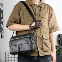 Fashion Genuine Leather Men's One-shoulder Bag Large Capacity Crossbody Messenger Bag For Male Portable Travel Sling Bags