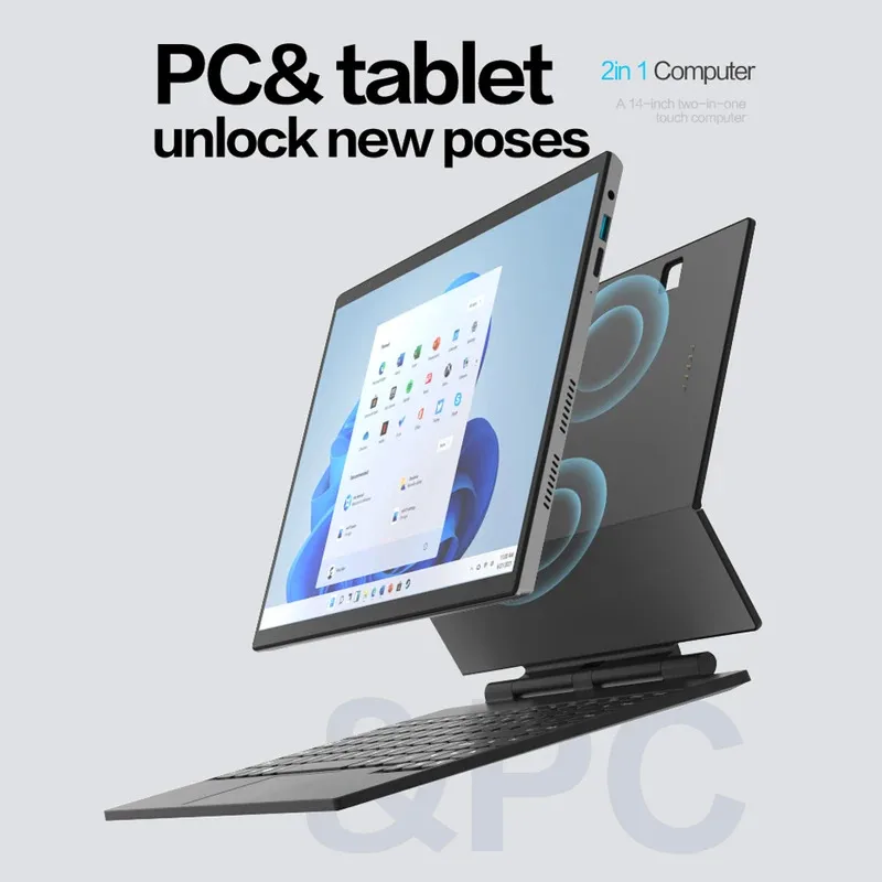 2025 Брендовая новая 14-дюймовая 2.2K сенсорная дисплей Win11 Intel N95 Quad Core 2 в 1 планшет-ноутбук с отсоединяемой клавиатурой 2025 Брендовая новая 14-дюймовая 2.2K сенсорная дисплей Win11 Intel N95 Quad Core 2 в 1 планшет-ноутбук с отсоединяемой клавиатурой