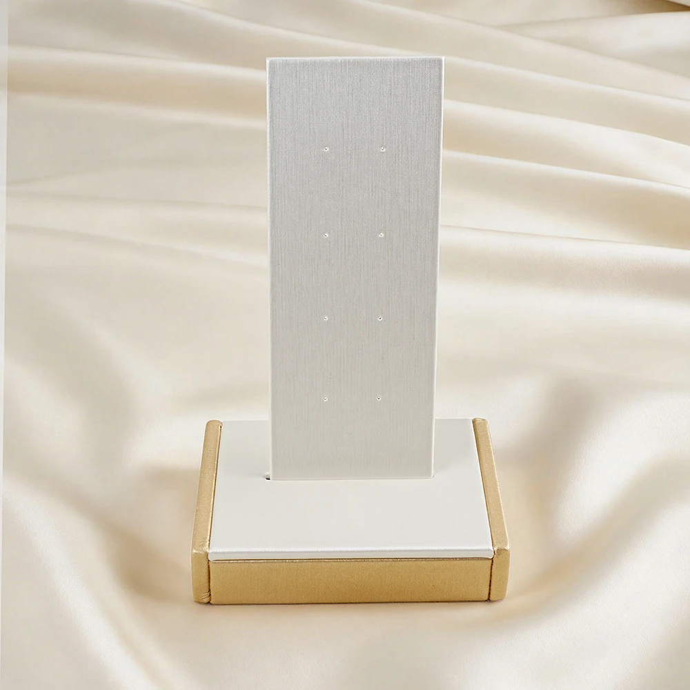 Right Grand High Quality Black Fiberboard Leather Display Stand for 14G 16G Threaded and Threadless Piercing Body Jewelry