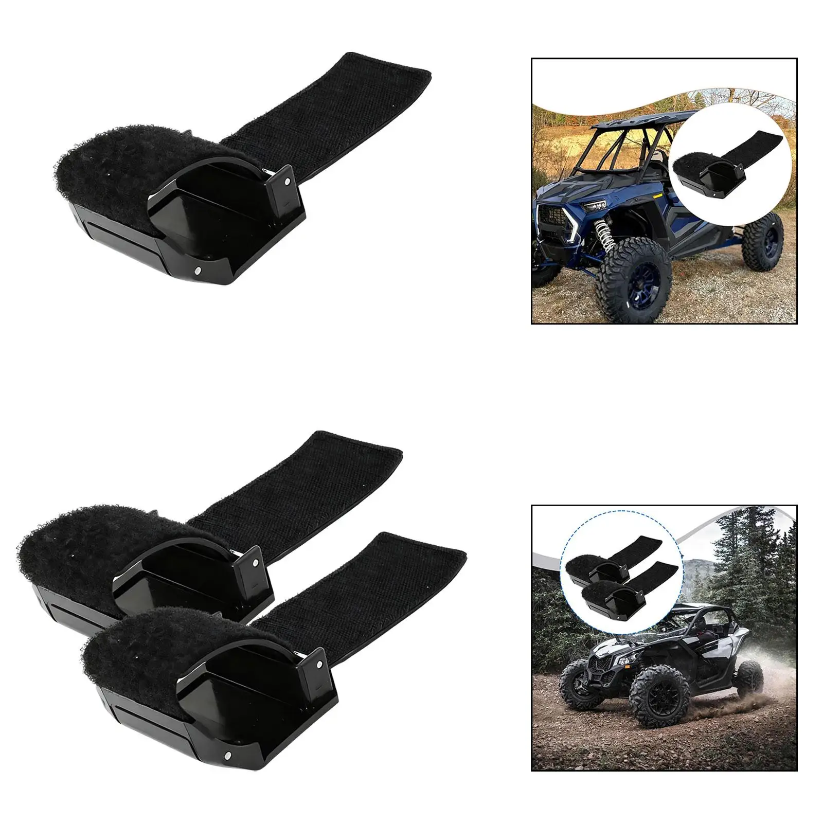 

Vehicle UTV Windshield Mount Clamp Adjustable Nylon Strap Non Slip Clip for RZR XP Maverick 1000R X3