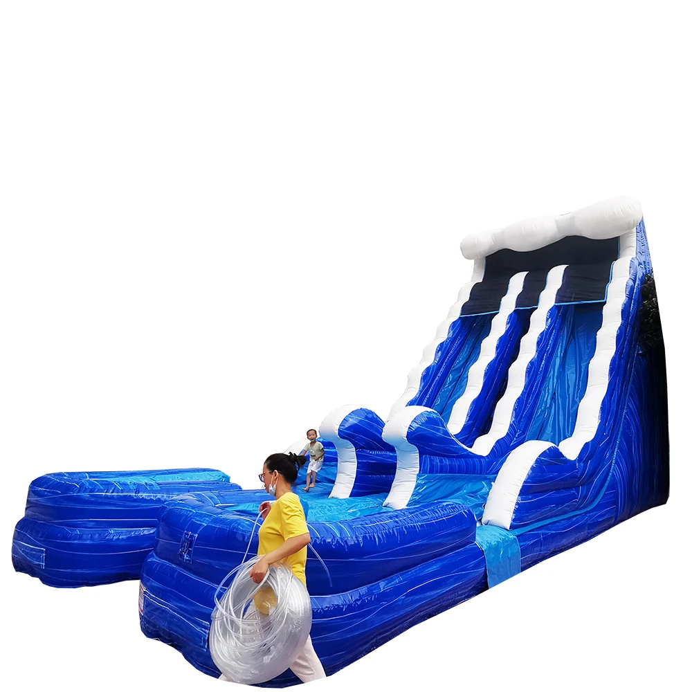 Commercial adult New style blue inflatable pool slide inflatable swimming pool slide for sale