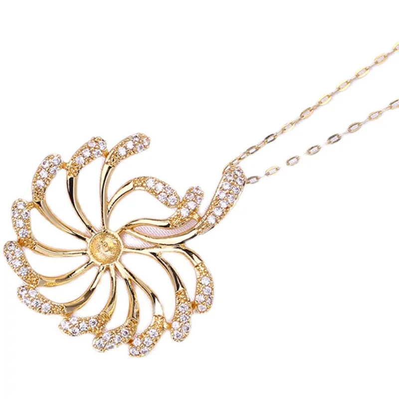 

1 шт. D012, позолоченная 14-каратным золотом подвеска с жемчугом, сохраняющая цвет, для самостоятельного изготовления украшений (цепочка и жемчуг в комплект не входят)