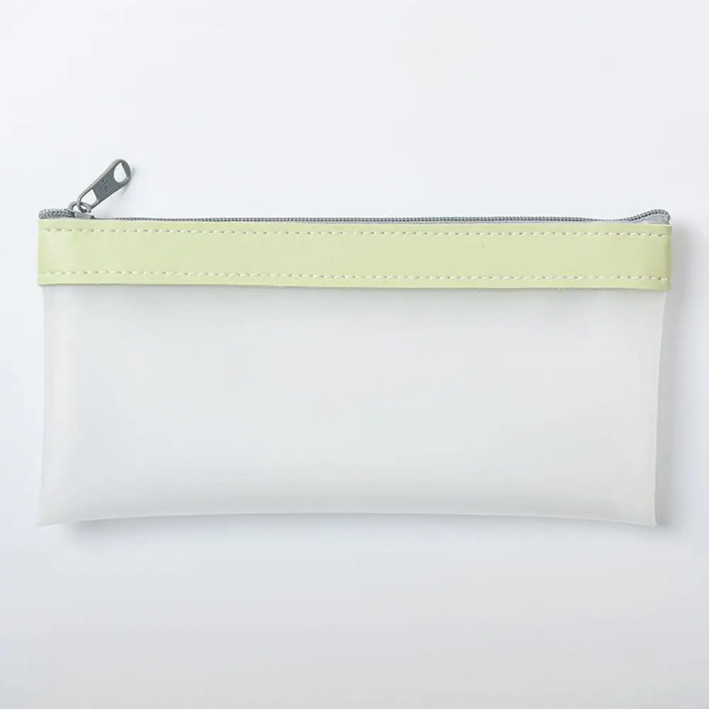 Transparent Pencil Case Set Colorful Pencil Pouch Transparent Frosted Textures Pencil Case Set with Zipper for Pens for School