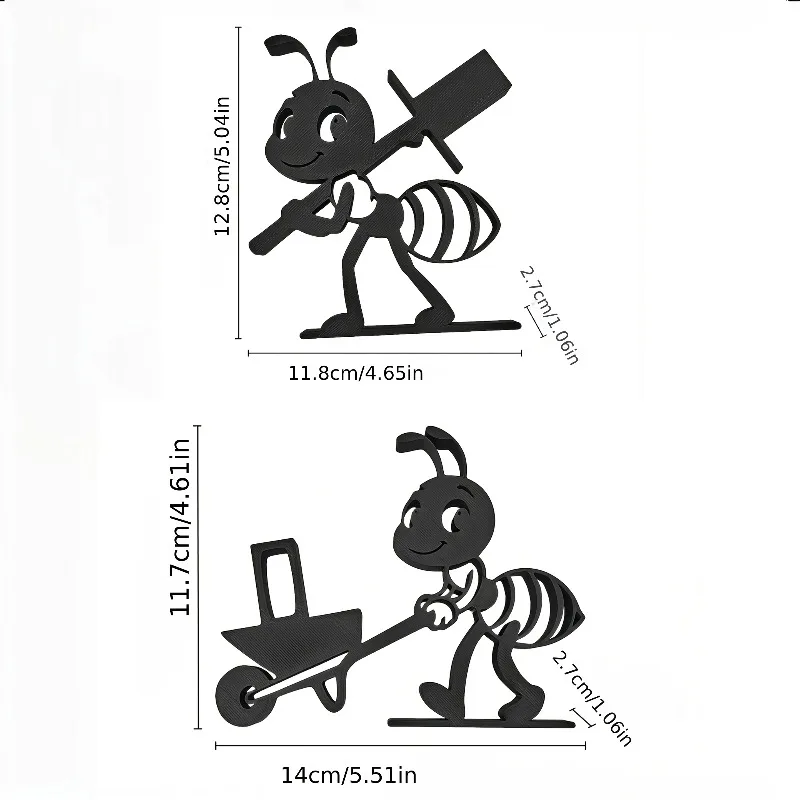 2D 2-pack new ant shaped tissue holder, multifunctional toilet paper storage ornament, stable standing and not easy to tip over