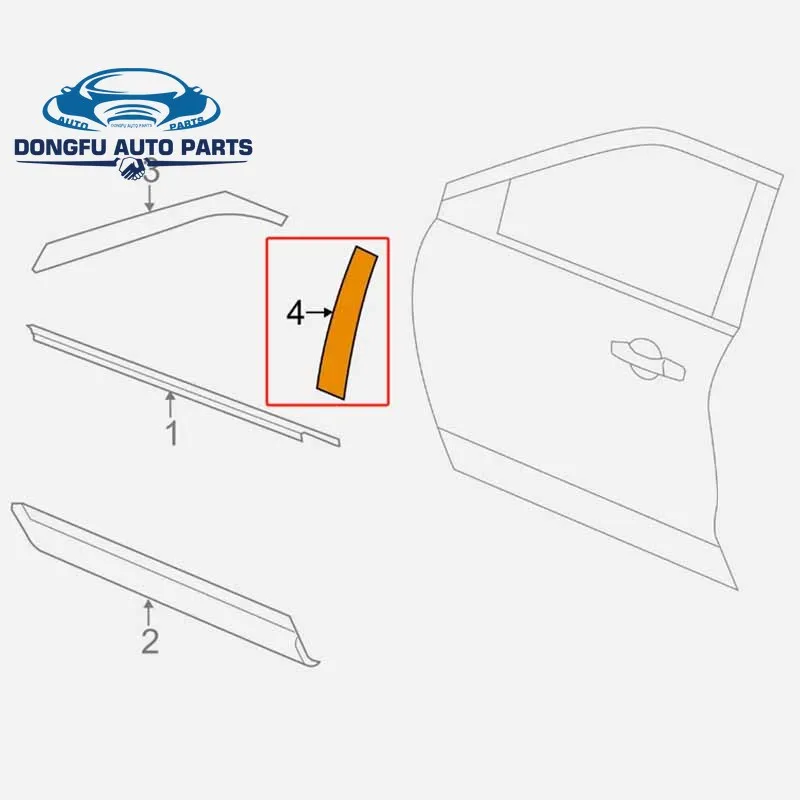 Door Window Trim With Combination Lock Door Window Trim Auto Parts For Ford Explorer 2.3T 3.5T DB5Z7820555AC BB5Z7820554AC