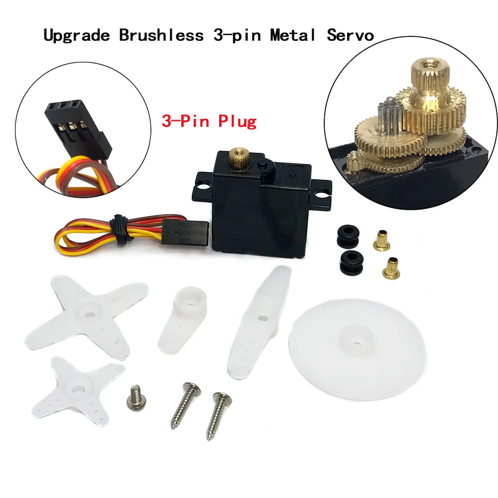 WLtoys 124016 124017 144010 Metal Gear Digital Servo for Traxxas 1/16 E-REVO SLASH 144001 124019 WPL RC Car B1/16 B24 C14 C24
