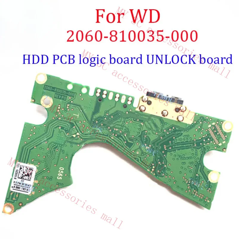 1PCS HDD PCB logic board UNLOCK board 2060-810035-000 REV P0 for WD USB 3.0 4TB 5TB hard drive repair data recovery PC3000