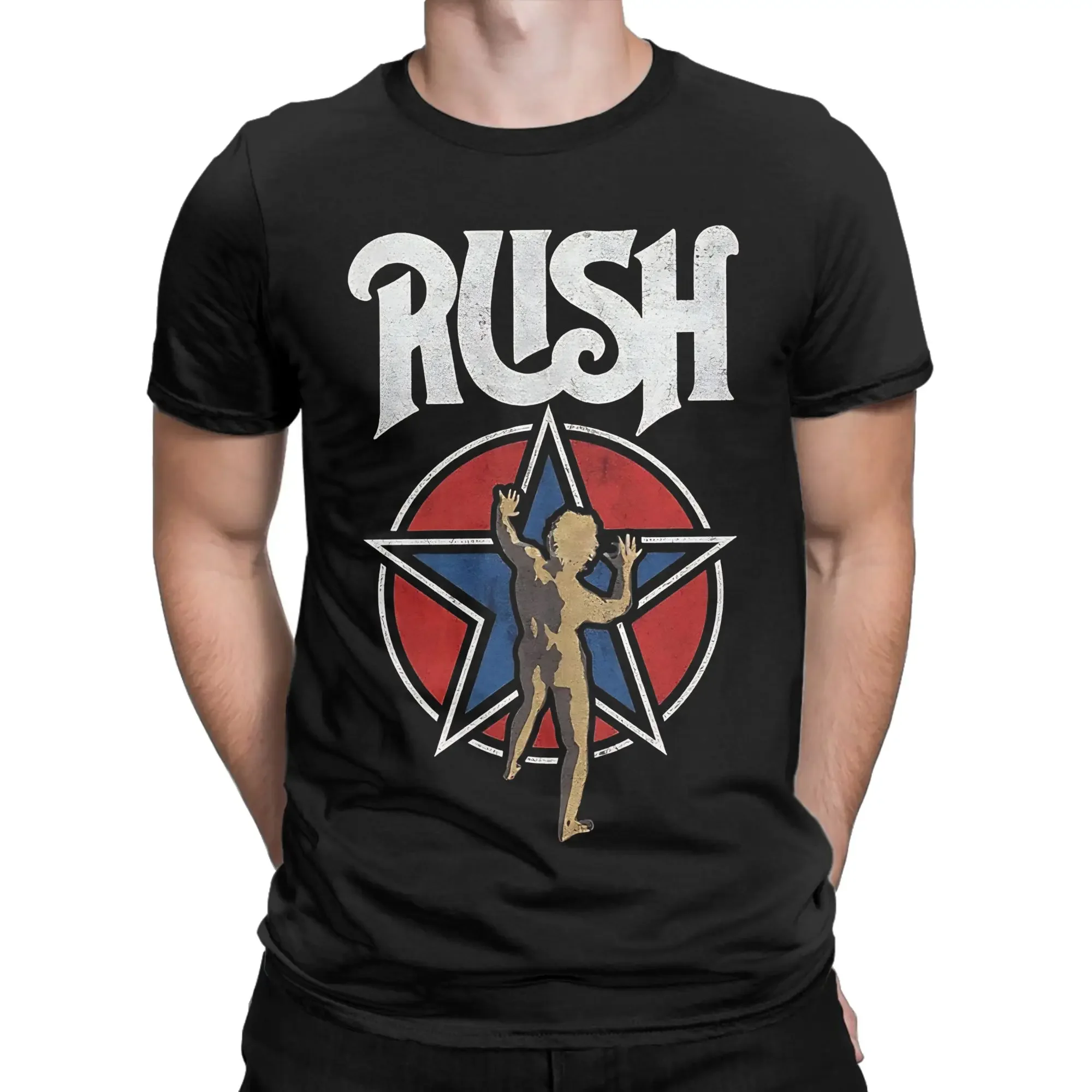 Rock Music Rush Band T Shirt Man  Y2K Basic T-Shirts Summer O-Neck Trending Tees Print Plus Size Clothes