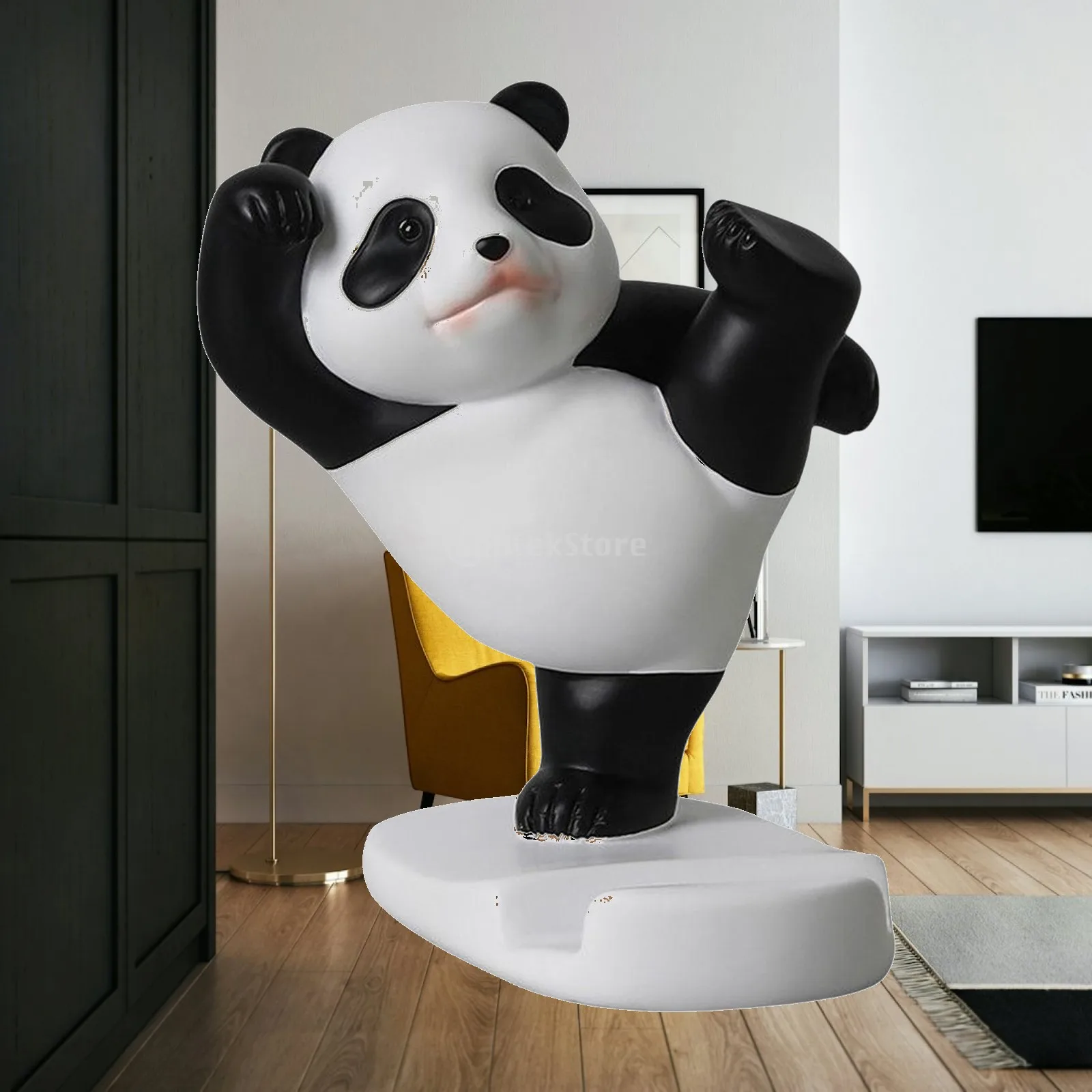 

Panda Statue Desktop Phone Holder Anti Slip Desk Cellphone Stand for Tabletop