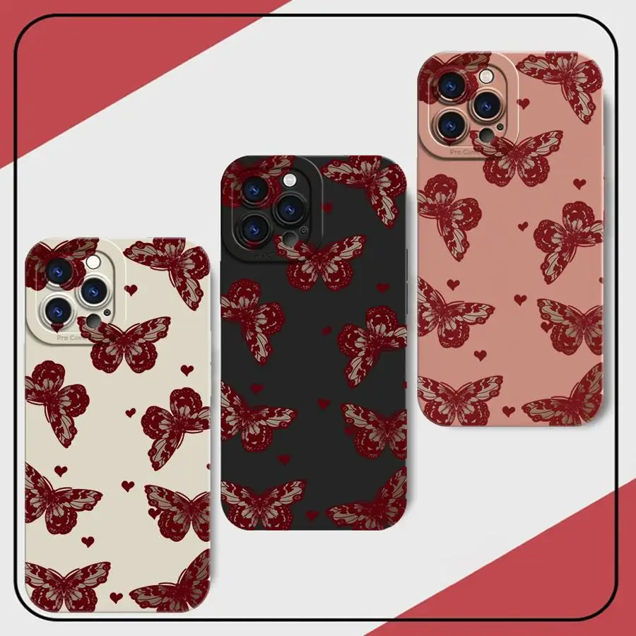 Pretty Butterfly TPU Phone Cover Case for Apple iPhone 17 Pro Max 13 11 SR XS 8 7 14 15 Pro 16 12 Plus Air