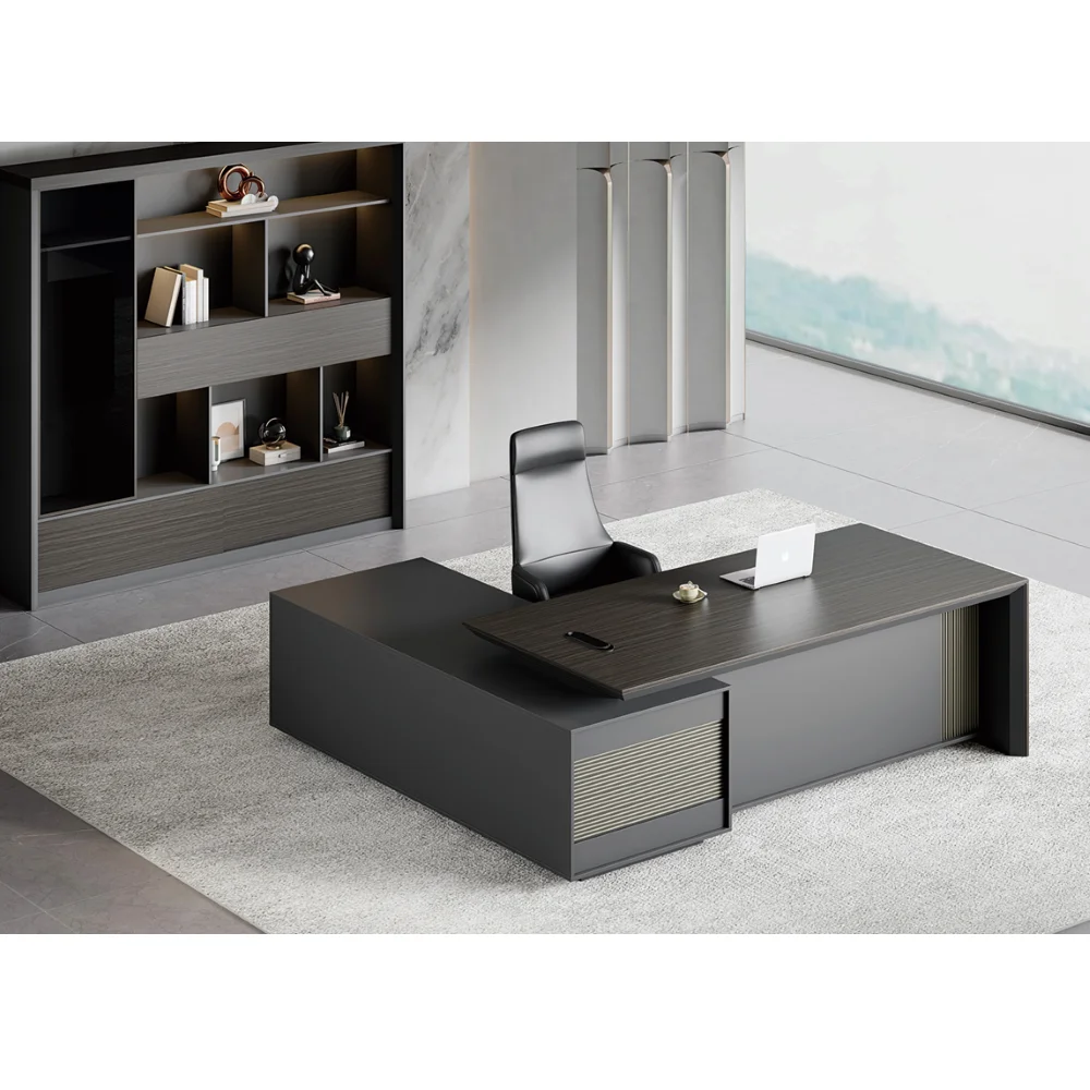 Factory Direct Wholesale Luxury Modern Wooden Boss Desk Manager Office Table Design