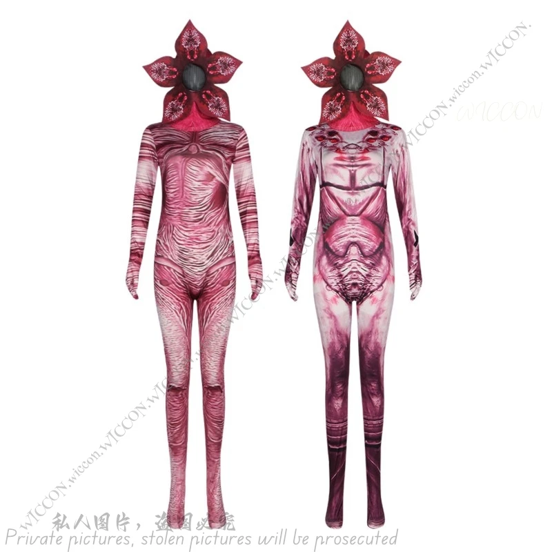 Stranger Costume Halloween Costume Cosplay Cannibal Flower Mutation Horror Cos Adult Children S-XXXL 110-150CM Party Shriek Set