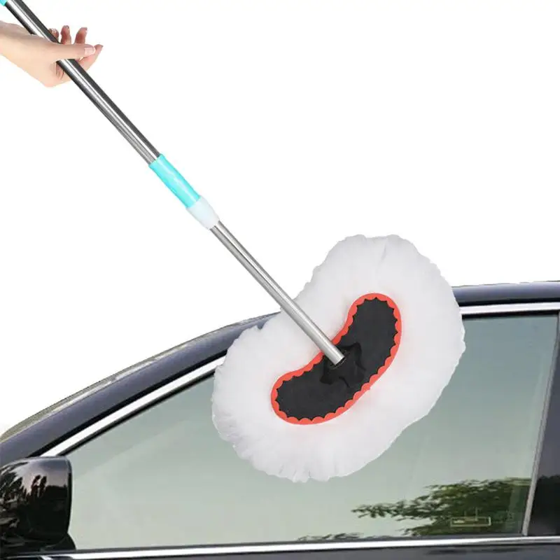 

Car Mop Scratch-Free Car Cleaning Brush With Telescopic Stainless Steel Pole Car Windshield Cleaner Cleaning Tool For RV SUV