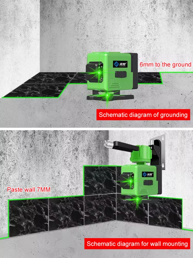 Professional-grade high-precision laser level for precise alignment of walls and floors