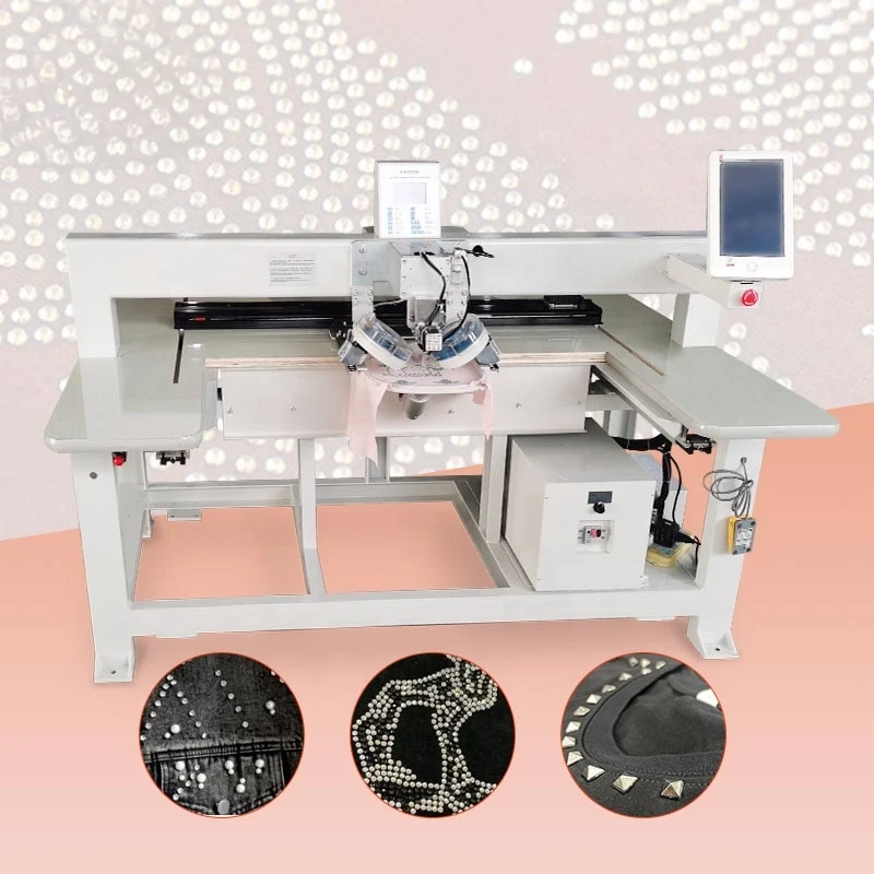 Single Head Full Automatic Auto Hot Fix Rhinestone Motif Used Setting Template Make Clothing Machine Price