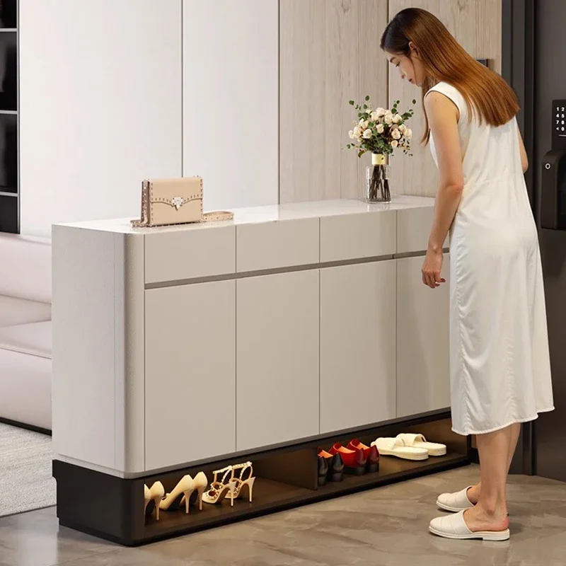 

Slippers Vertical Shoe Cabinet Entrance Hall Organizer Storage Mobile Living Room Shoe Shelf Luxury Zapatero Hotel Furniture