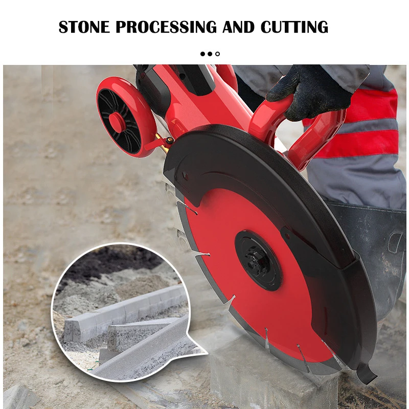 Wall Slotting Machine Concrete water-cooled dust-free portable Large single slot High power road stone Cutting Machine saw 220V