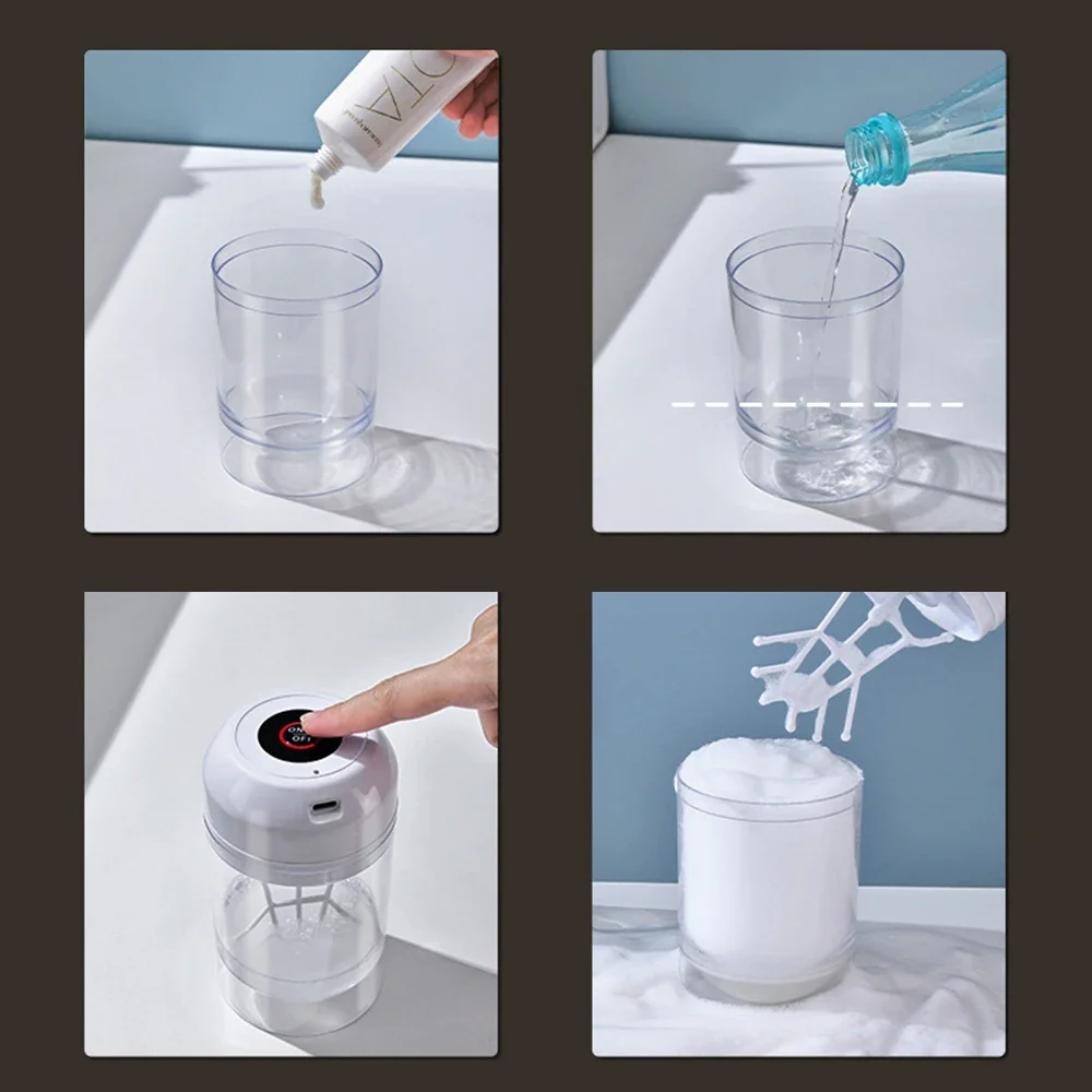 Automatische schuimdispenser Elektrische schuimmaker voor gezichtsreiniger Handsfree schuimfles voor badkamer Touchless zeepdispenser