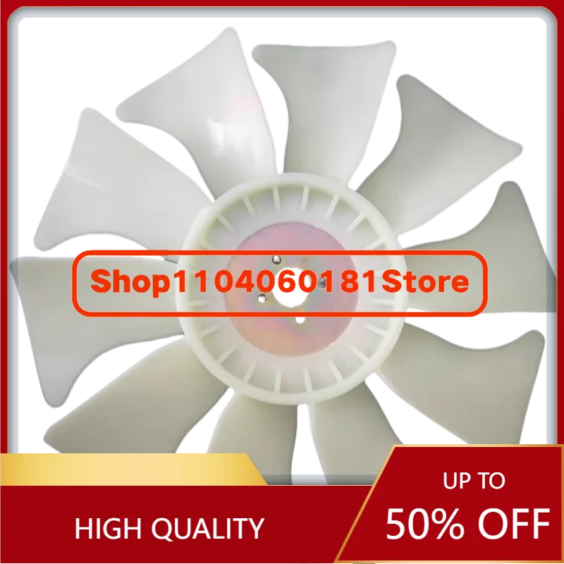 ใบพัดหม้อน้ำเครื่องยนต์ใหม่สำหรับรถขุด U20/U15 รุ่น D1105 แบบ 4 รู 10 ใบพัด อะไหล่ทดแทน