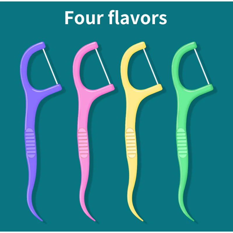 Dental Floss Fruit Flavor Super Thin Smooth Disposable Floss Orthodontic Floss Stick Oral Hygiene Teeth Whitening Products